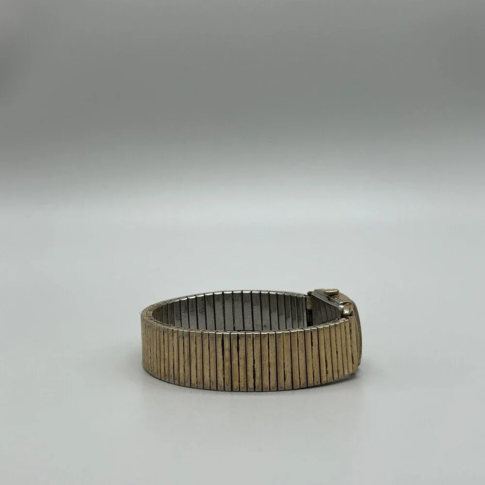 Vintage Elgin Mens Watch 21mm Tank 10K Gold Filled Expansion Band Manual
